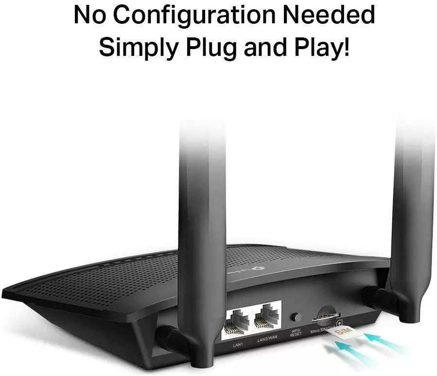 MODEM ROUTER TP-LINK TL-MR100 4G LTE SIM SLOT WIRELESS 300MBP/S ADSL-SENZA FILI